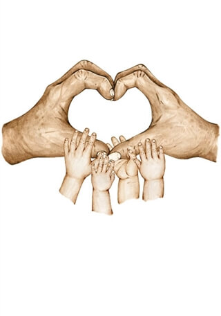 Morföräldrar till 4 barnbarn (Färg) - Poster